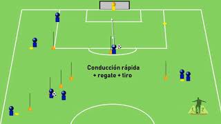 circuito técnica de pase largo para fútbol base [upl. by Ahsenot]