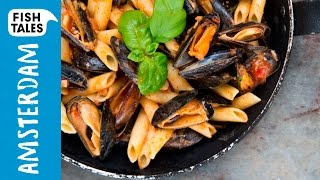 MUSSELS in Tomato Sauce Pasta  Barts Fish Tales [upl. by Hgiel]