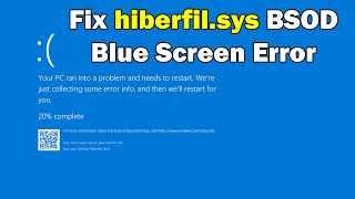 Solving hiberfilsys Blue Screen Error Windows Troubleshooting Guide [upl. by Dyanne]