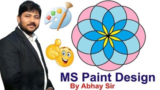 Ms Paint Easy Design In Hindi  Ms Paint Complete Tutorial  Ms Paint Oval Tool Uses In Hindi [upl. by Meadows]