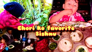 Village Style simple Nettle Curry\Shisnu RecipeChori ko Favorite Sishnu Mukbang 😝villagelife [upl. by Riancho]