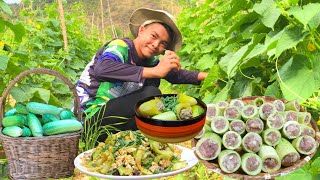 Chef Ny cook cucumber soup and fried cucumber as a local dish Its so yummy Cooking with chef Ny [upl. by Siloam]