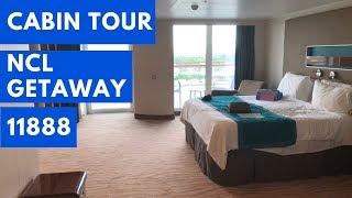 NCL Getaway Handicap Accessible Balcony Cabin Tour [upl. by Kcirdez]