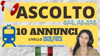 ASCOLTO ITALIANO B2C1  ITALIAN LISTENING EXERCISE LEVEL B2C1  learn Italian [upl. by Mast]