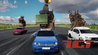 The Grand Tour Game Volkswagen Amarok vs Ford Ranger vs Mercedes XClass Drag Race  Xbox One X [upl. by Kania750]