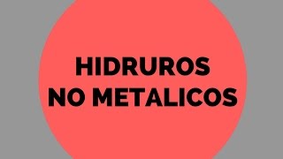 Hidruros No Metálicos [upl. by Molahs]