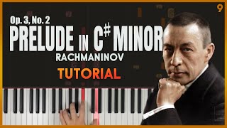 PRELUDE IN C MINOR op 3 no 2 by Rachmaninov  Piano Tutorial Part 1 [upl. by Khudari294]