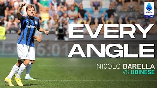 Barella’s inchperfect set piece  Every Angle  UdineseInter  Serie A 202223 [upl. by Anilocin372]