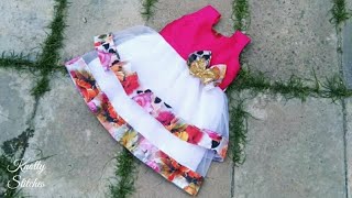 Baby Frock cutting and stitching in hindi  Princess Frock Cutting and Stitching Tutorial [upl. by Rumery559]