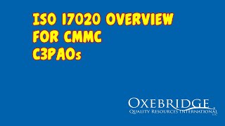 ISO 17020 for CMMC C3PAOs [upl. by Annauqaj]