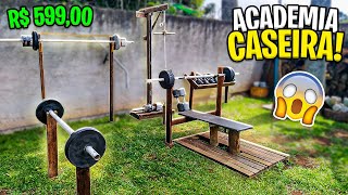 COMO CONSTRUIR UMA ACADEMIA EM CASA GASTANDO POUCO [upl. by Ansela]