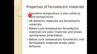 Ferroelectric Materials2 [upl. by Katrina457]