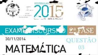 Geometria Plana Uerj QUESTÃO 03 RESOLVIDA 2015 MATEMÁTICA 2° FASE [upl. by Anoel894]