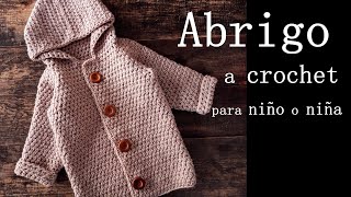 Chaquetita a crochet para niños y niñas paso a paso 1 a 2 años TEJIDOS FÁCIL chambritas o suéter [upl. by Fruma911]