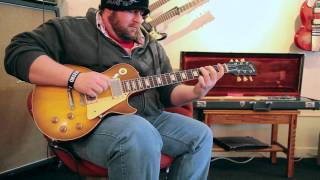 Chris Heart plays a 1959 Gibson Les Paul Standard at Rumble Seat Music Southwest [upl. by Annoval412]