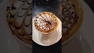 cappuccino coffee art chocolate coffee art barista coffee 🌀🌀 [upl. by Laflam]