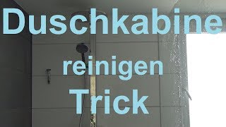 Toller Trick Duschkabine mit Klarspüler reinigen Dusche keine Kalkflecken Wasserflecken mehr Dusche [upl. by Trellas]