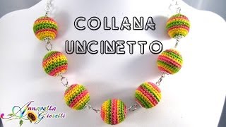 Tutorial collana estiva uncinetto  How to crochet a necklace [upl. by Meehan]