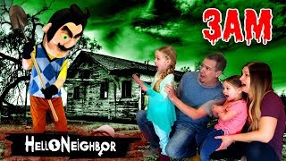 HELLO NEIGHBOR in Real Life at 3AM Hello Neighbor in the Dark OMG So Creepy Part 3 [upl. by Kcir]