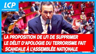 Le ministre de lIntérieur sindigne contre la proposition de LFI sur lapologie du terrorisme [upl. by Nivlam]