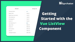 Getting Started with the Vue ListView Component [upl. by Theobald953]