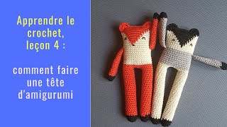 Leçon 4  amigurumi au crochet tête damigurumi au crochet [upl. by Wood678]