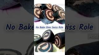 No Cook Oreo Swiss Roll 💕 diwalispecialrecipes oreomithai diwalimithai sweetsnofirecookshorts [upl. by Luben548]