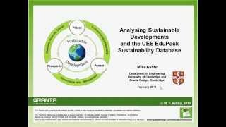 Sustainability  Supporting Social and Environmental Awareness with CES EduPack [upl. by Joby152]