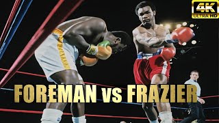 George Foreman vs Joe Frazier  BRUTAL KNOCKOUT Legendary Boxing Fight  4K Ultra HD [upl. by Yasmin219]