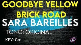 Sara Bareilles  Goodbye Yellow Brick Road Live from Atlanta  Karaoke Instrumental [upl. by Pickard854]