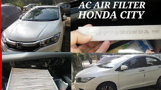 HONDA CITY 4TH GENERATION ka AC or CABIN AIR FILTER kaise change karen honda city AC FILTER change [upl. by Perrine]