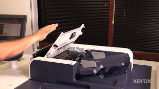 Xerox® PrimeLink® B9100911091259136 Printer  Clearing a Jams in the Document Handler [upl. by Llovera830]