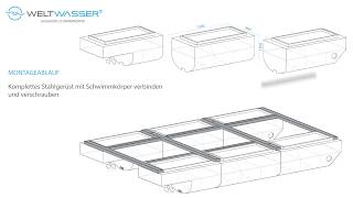 Montageanleitung für PontonsHausbootPlattform  WELTWASSER Hausboote  Berlin [upl. by Leake526]