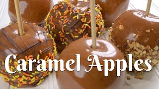 HOMEMADE CARAMEL APPLES Easy Recipe for How to Make Caramel Apples from Scratch [upl. by Ettenim]