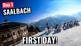 Saalbach Day 1  Skiing Saalbach [upl. by Woodie]