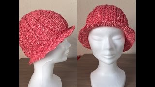 Tuto chapeau bonnet au crochet [upl. by Notla]