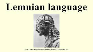 Lemnian language [upl. by Kato]