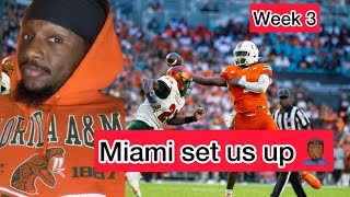 THEY SET US UP  Florida AampM Rattlers vs Miami Hurricanes  Reaction [upl. by Une]