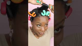 Stunning Flexi Rod Set on Natural Hair flexirods blackgirlhairstyles [upl. by Javed]