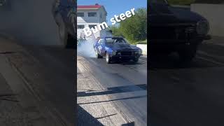 Bum steer does a little wheelie and makes clean pass dragracing wheelie [upl. by Ennasor]