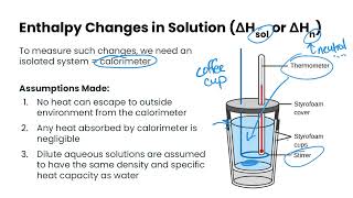 Measuring Enthalpy Changes in Solution Using Calorimetry  Energetics [upl. by Aicire]