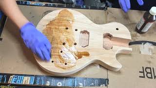 Spalted Maple Top Les Paul Guitar DIY Kit Project Part 1 [upl. by Sorips]