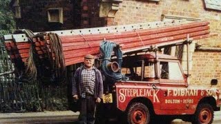 Fred Dibnah laddering a chimney [upl. by Dailey781]