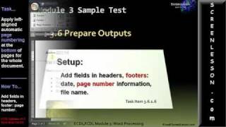 ECDLICDL Microsoft Word Tutorial Exam Cram Practice Test Q Solution [upl. by Hnacogn]