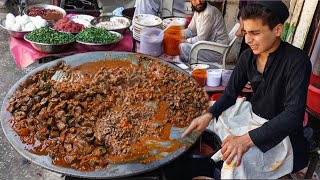 PESHAWAR MOST FAMOUS TAWA FRY KALEJI  MUTTON FRIED LIVER RECIPE  PESHAWAR STREET FOOD TOUR [upl. by Hayman46]