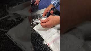 WalterL cutting InnegraFiberglass blend fabric with Ascend Tools 10quot shears [upl. by Fritz993]