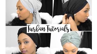 4 TURBAN TUTORIALS ◦ Hanna MK [upl. by Jory]