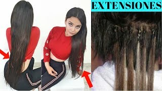 TODO SOBRE EXTENSIONES PERMANENTE DE CABELLO MI EXPERIENCIA [upl. by Alayne]