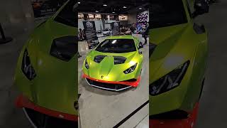 Lime Green Huracan STO with matching Ducati at DC Auto Show lamborghini huracan ducati carshow [upl. by Bucky]