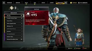 God Of War  Farming Skap Slag For 4 Hours New Game Plus [upl. by Liuqa]